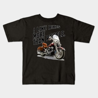 I like bikes more than people Humorous Auto Enthusiast tee 2 Kids T-Shirt